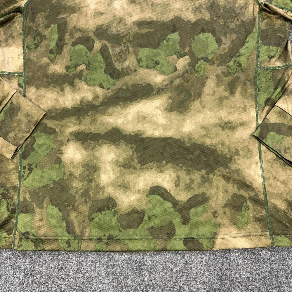 Browning Shirt Mens XL Green Camo Raglan Long Sleeve Hunting Performance Top - Picture 3 of 8